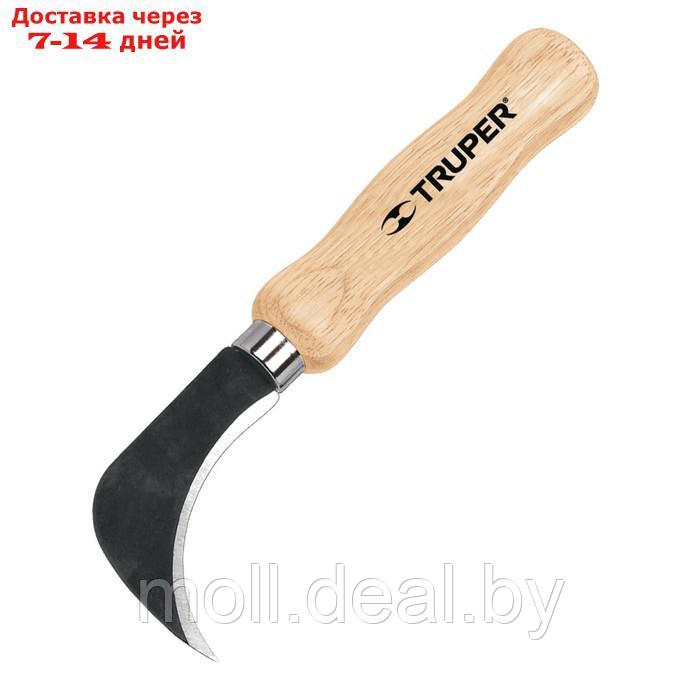 Нож для линолеума TRUPER NL-8, 19 см, деревянная ручка, лезвие - высокоуглеродистая сталь