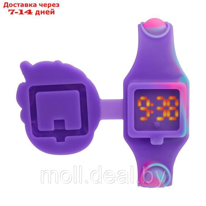 Часы наручные электронные, детские, "Единорог", ремешок pop-it, l-22.5 см - фото 2 - id-p227094678