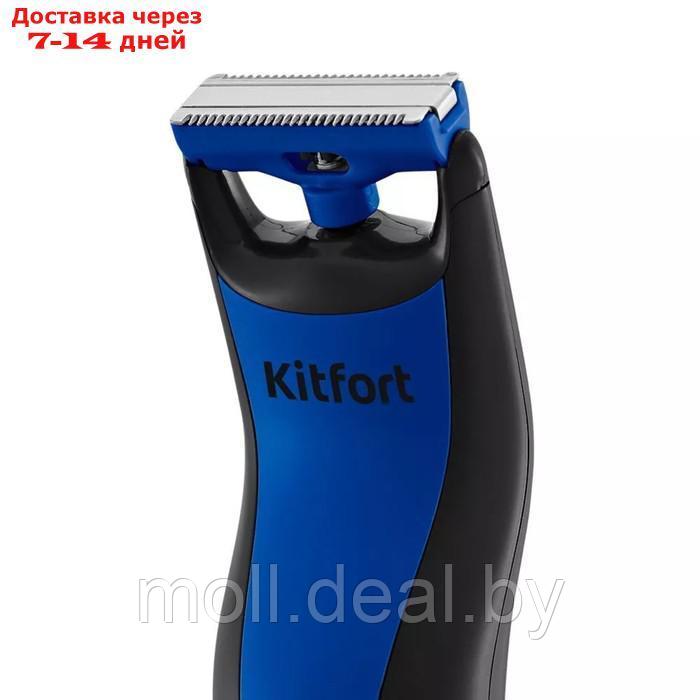 Триммер для волос Kitfort KT-3124-3, для бороды/усов, от АКБ, чёрно-синий - фото 2 - id-p227086415