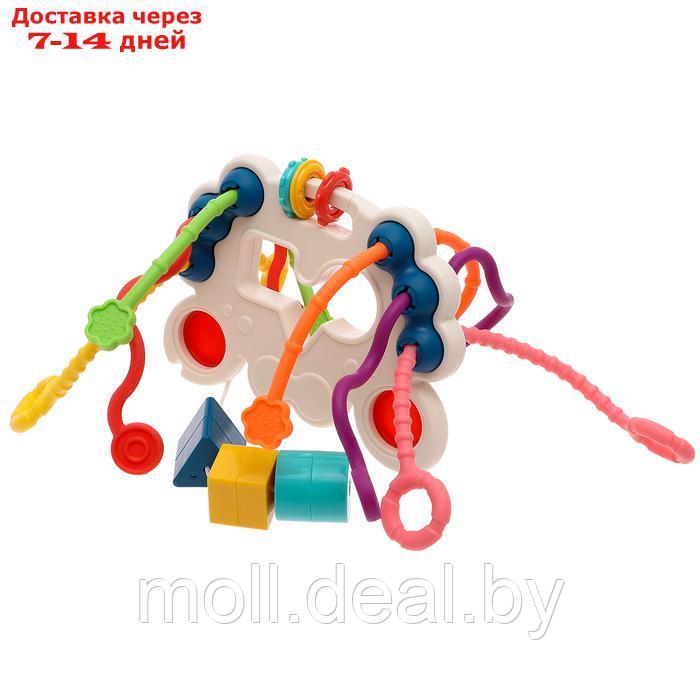 Игрушка развивающая для малышей "Крабик", тянучка с сортером - фото 5 - id-p227084423