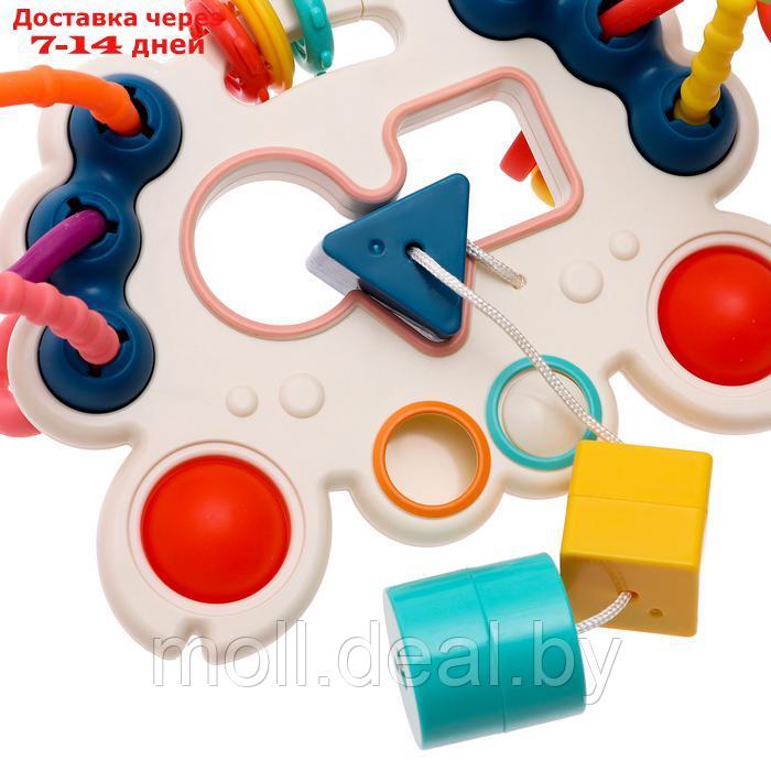 Игрушка развивающая для малышей "Крабик", тянучка с сортером - фото 9 - id-p227084423