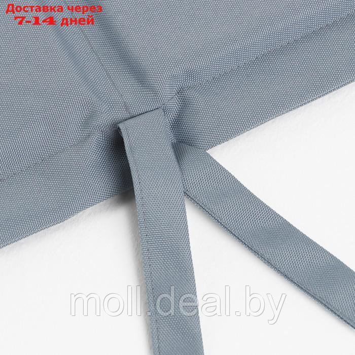 Подушка на шезлонг Этель 55*190+2 см, цв.серо-голубой, оксфорд с ВМГО, 100% полиэстер - фото 3 - id-p227110225