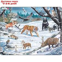 Пазл "Животные Сибири и Дальнего Востока", 66 деталей (FH34)