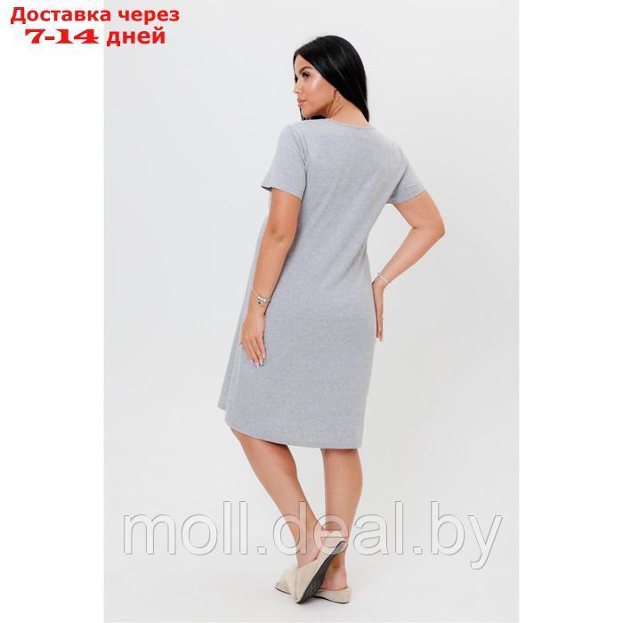 Туника (ночная сорочка) женская для беременных, цвет серый/горох, размер 50 - фото 2 - id-p227097127