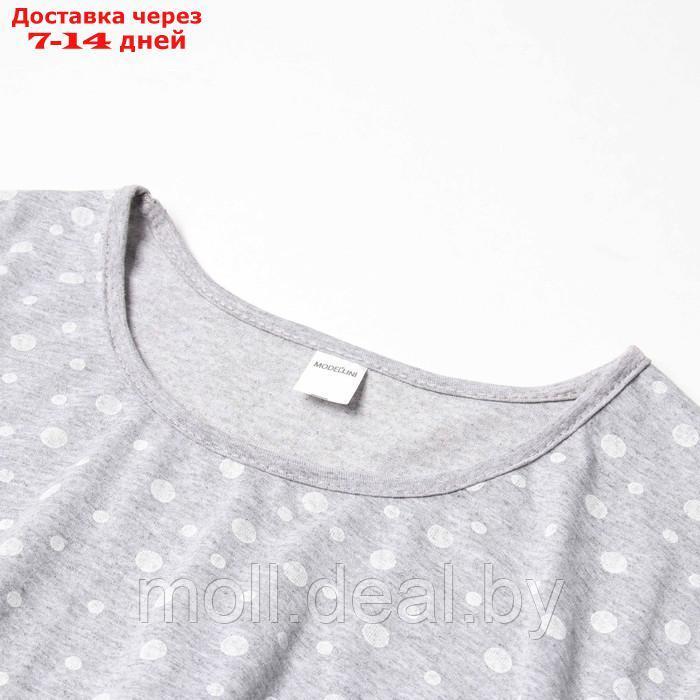 Туника (ночная сорочка) женская для беременных, цвет серый/горох, размер 50 - фото 5 - id-p227097127