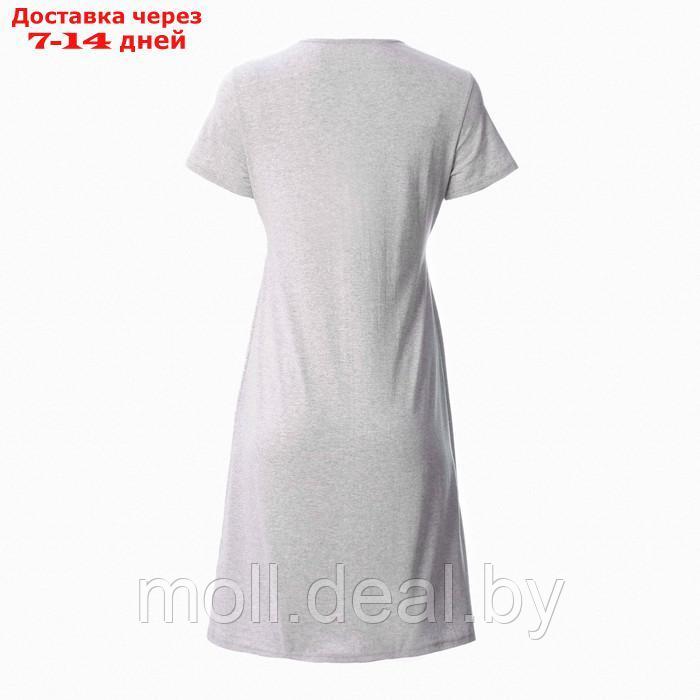 Туника (ночная сорочка) женская для беременных, цвет серый/горох, размер 50 - фото 8 - id-p227097127