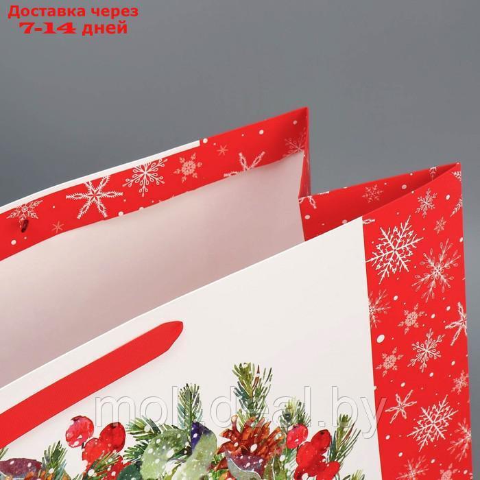 Пакет ламинированный горизонтальный "Новогодний венок", XXL 61 × 46 × 20 см - фото 6 - id-p227101878