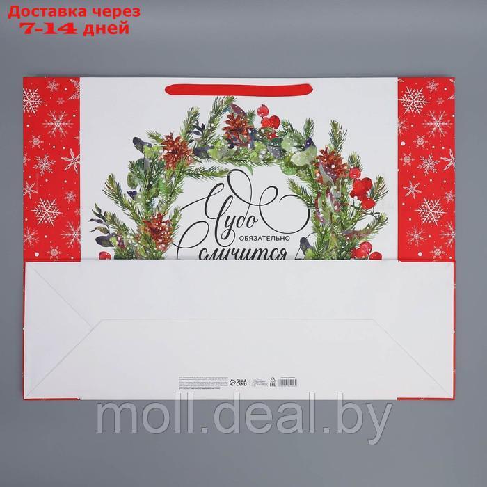Пакет ламинированный горизонтальный "Новогодний венок", XXL 61 × 46 × 20 см - фото 8 - id-p227101878