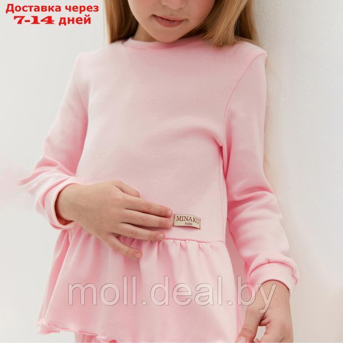 Костюм детский (джемпер, брюки) MINAKU, цвет розовый, рост 80-86 см - фото 3 - id-p227112259