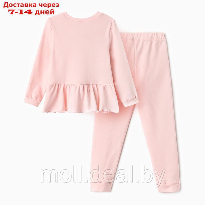 Костюм детский (джемпер, брюки) MINAKU, цвет розовый, рост 80-86 см - фото 6 - id-p227112259