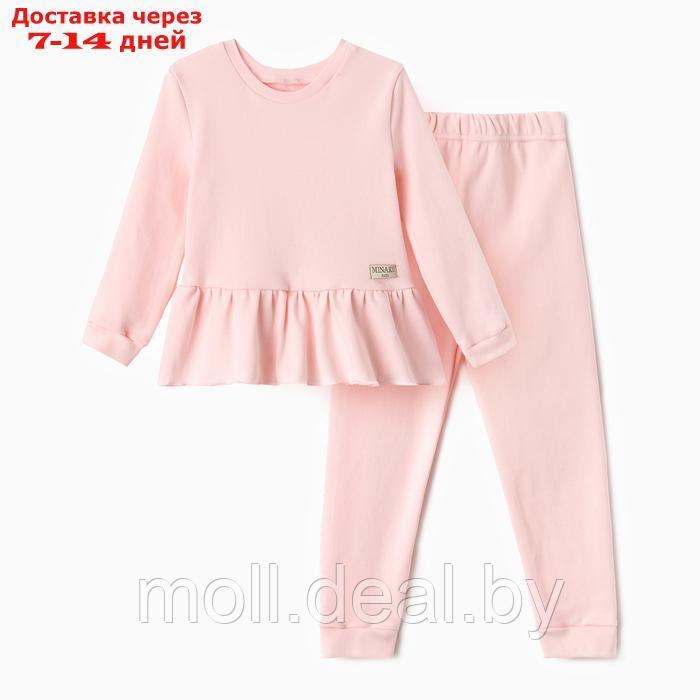 Костюм детский (джемпер, брюки) MINAKU, цвет розовый, рост 80-86 см - фото 8 - id-p227112259