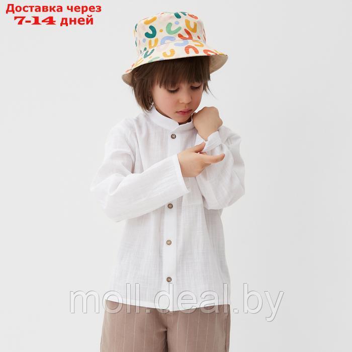 Рубашка для мальчика KAFTAN Linen, р.30 (98-104 см) белый - фото 4 - id-p227090359