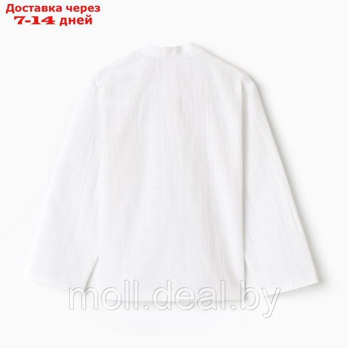 Рубашка для мальчика KAFTAN Linen, р.30 (98-104 см) белый - фото 8 - id-p227090359