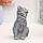 Ваза - карандашница "Кот с бантом" 15х12х10см, серый, фото 4