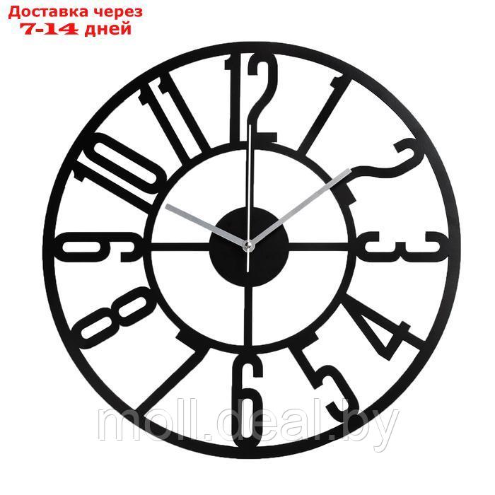 Часы настенные из металла "Лофт-2", плавный ход, 60 х 60 см - фото 1 - id-p227110237