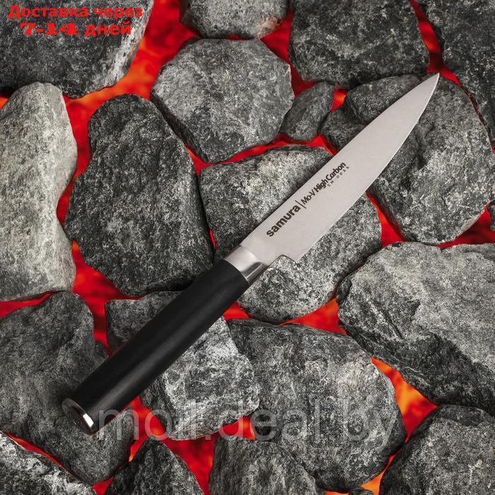 Нож кухонный SAMURA Mo-V универсальный, лезвие:12 см, высокоуглеродистая сталь AUS-8 - фото 2 - id-p227114599