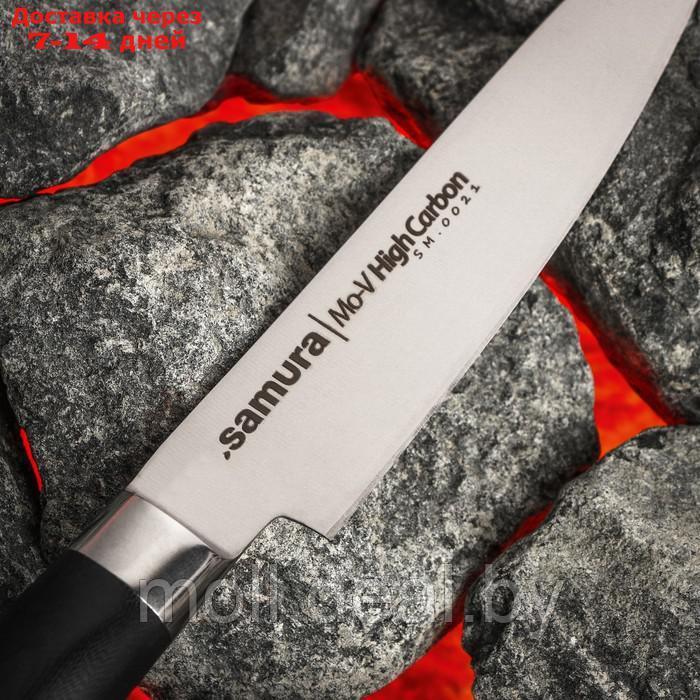 Нож кухонный SAMURA Mo-V универсальный, лезвие:12 см, высокоуглеродистая сталь AUS-8 - фото 3 - id-p227114599