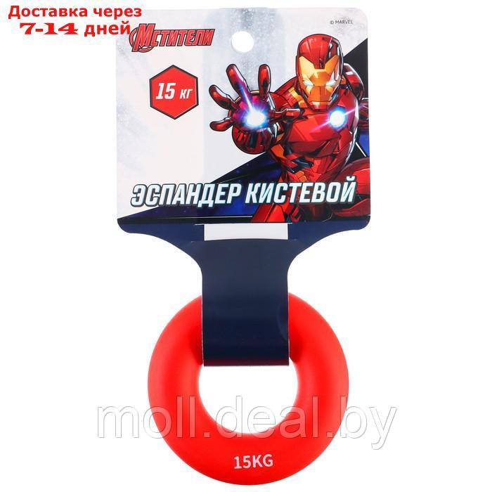 Эспандер кистевой "Железный человек", нагрузка 15 кг, цвет красный - фото 1 - id-p227094743