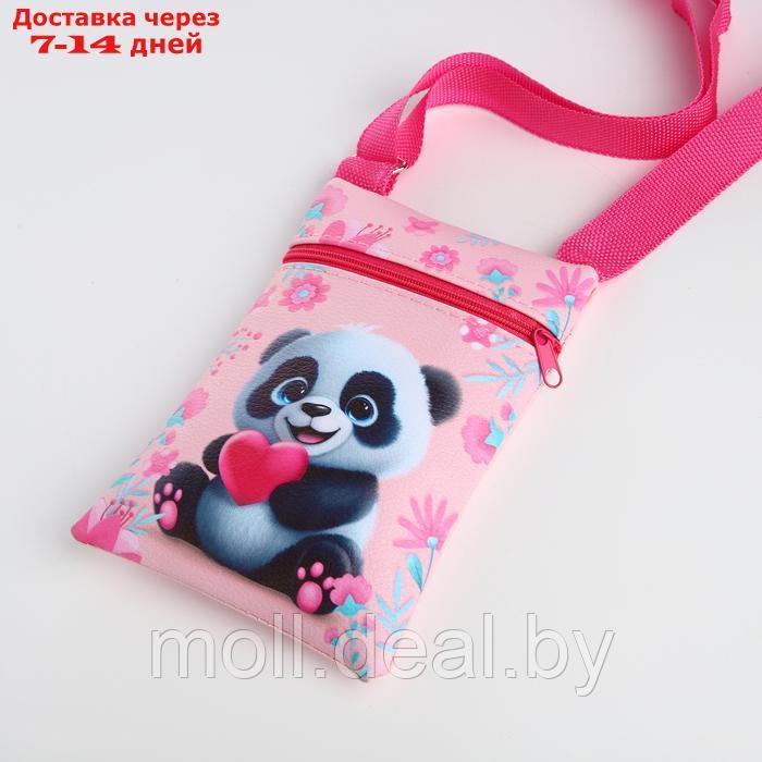 Детский подарочный набор "Панда с сердцем": сумка + накладные ногти+расческа - фото 9 - id-p227091414
