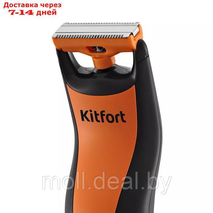 Триммер для волос Kitfort KT-3124-2, для бороды/усов, от АКБ, чёрно-оранжевый - фото 2 - id-p227086436
