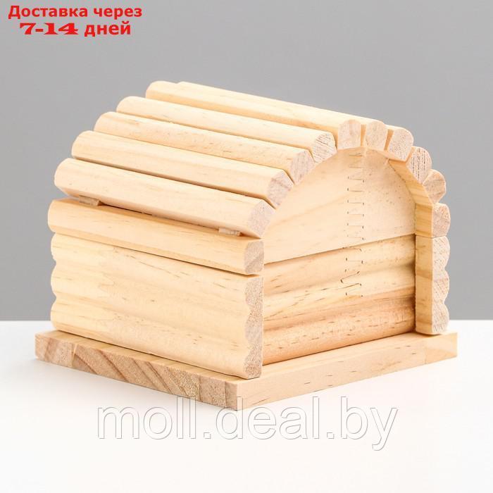 Домик для грызунов деревянный, 11 х 10 х 9 см - фото 3 - id-p227120842