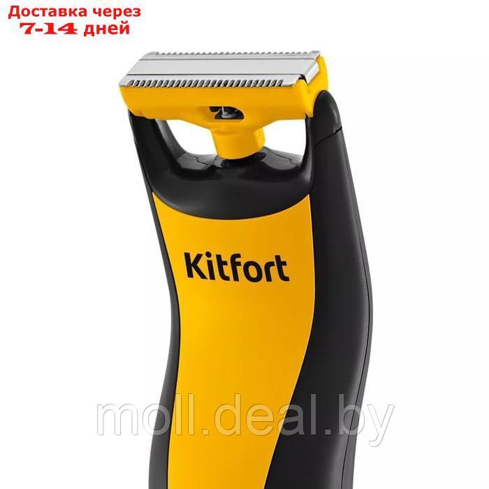 Триммер для волос Kitfort KT-3124-1, для бороды/усов, от АКБ, чёрно-жёлтый - фото 4 - id-p227086443