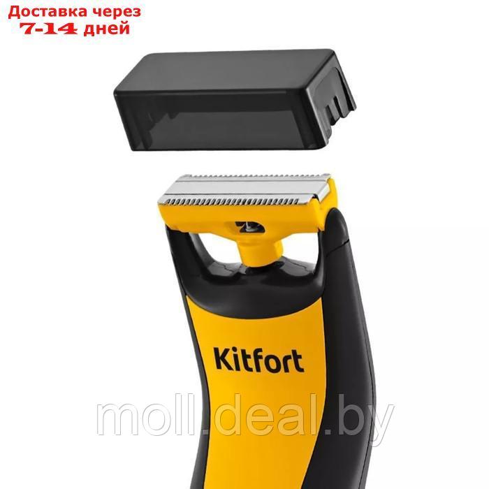 Триммер для волос Kitfort KT-3124-1, для бороды/усов, от АКБ, чёрно-жёлтый - фото 7 - id-p227086443