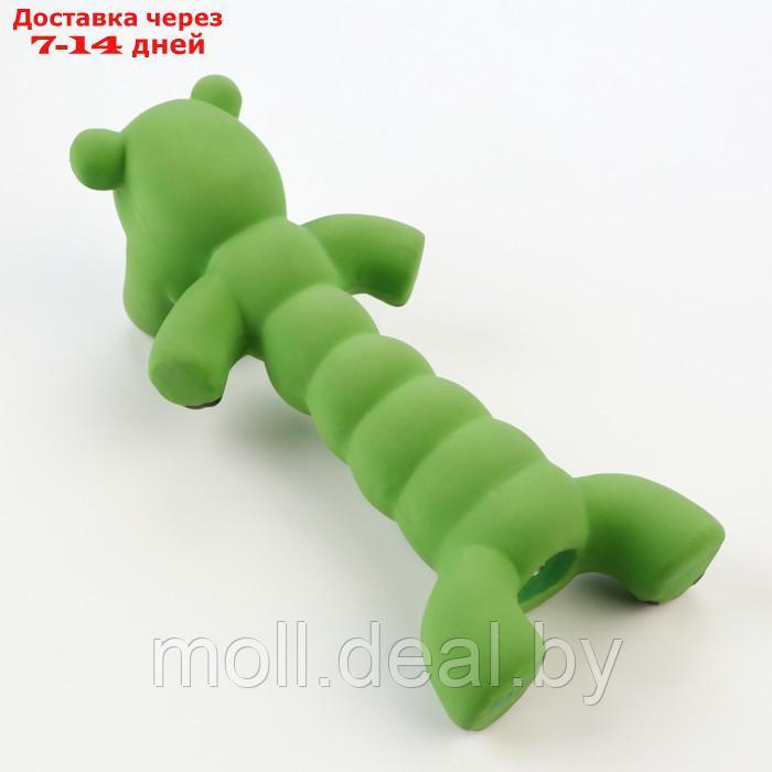 Игрушка пищащая для собак из латекса "Корова", 21 см, зелёная - фото 3 - id-p227120848