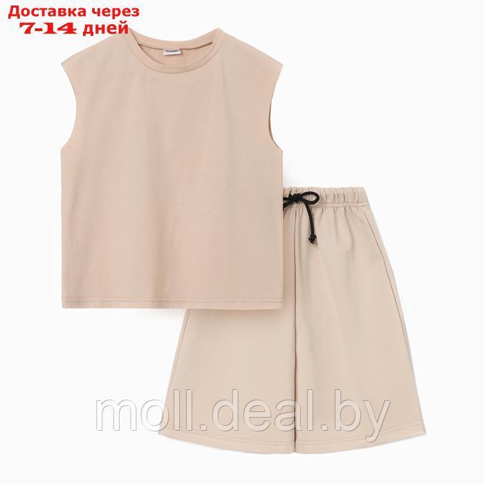 Комплект для мальчика (майка и шорты) MINAKU, цвет бежевый, рост 134 см - фото 6 - id-p227090394