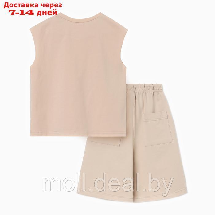 Комплект для мальчика (майка и шорты) MINAKU, цвет бежевый, рост 134 см - фото 9 - id-p227090394