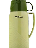 Термос со стеклянной колбой Kelli (1.8Л.) KL-09692 чашки в комплекте, фото 2