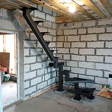 Металлокаркас для лестницы на монокосоуре 5