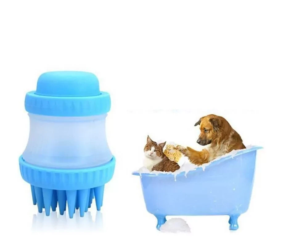 Щетка для животных Cleaning Device the Gentle Dog Washer (голубой) - фото 1 - id-p87249430
