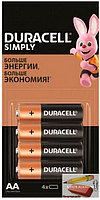 Батарейка АА Duracell Simply LR6/MN1500 4BPx4, 4 штуки, в блистере, арт.5000394129221, цена за 1 штуку