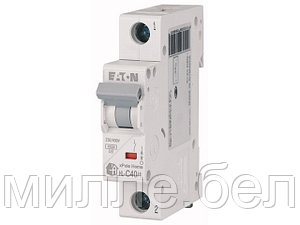 Автоматич. выключатель Eaton HL-C40/1, 1P, 40A, тип C, 4.5кA, 1M