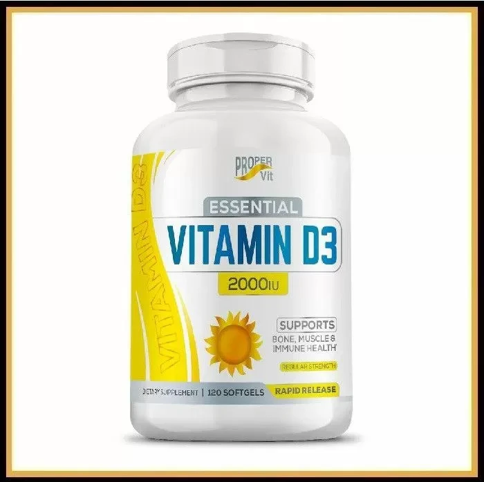 Витамин D3 Essential 2000 IU Proper Vit, 120 гелькапс. - фото 1 - id-p222636796