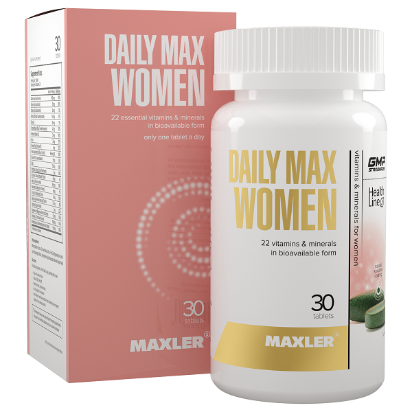 Витамины Daily Max Women Maxler, 30 табл. - фото 1 - id-p222713516