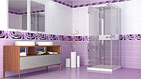 Панель ПВХ (пластиковая) с фотопечатью Кронапласт Unique Капли росы фиолетовый 2700*250*8