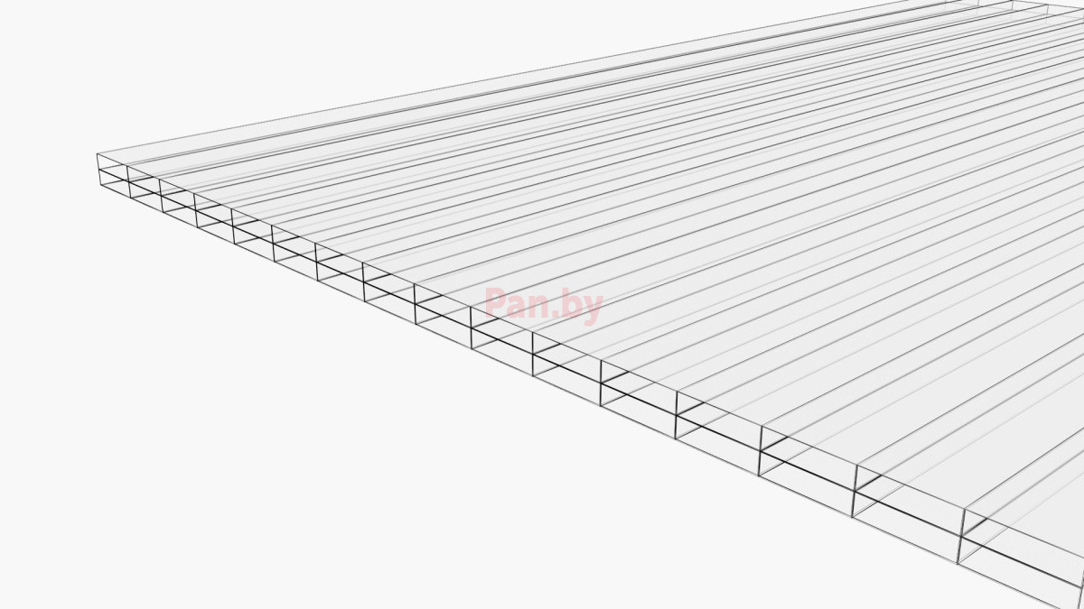 Поликарбонат сотовый TitanPlast Прозрачный 6000*2100*20 мм, 2,8 кг/м2 - фото 1 - id-p124067917
