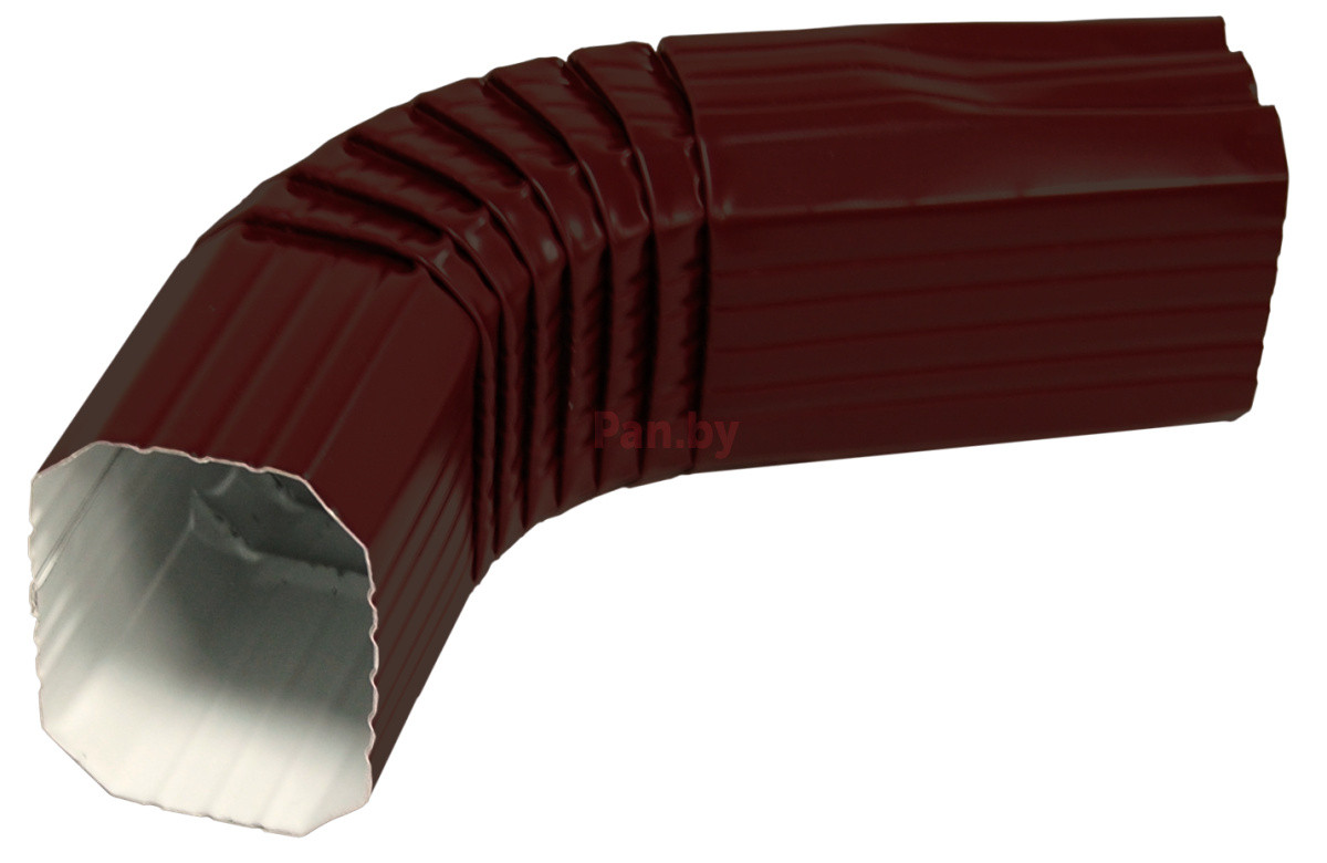 Колено (отвод) водосточной трубы Grand Line Vortex прямоугольное 127/100, 3м, RAL 8017, шоколад - фото 1 - id-p189032567
