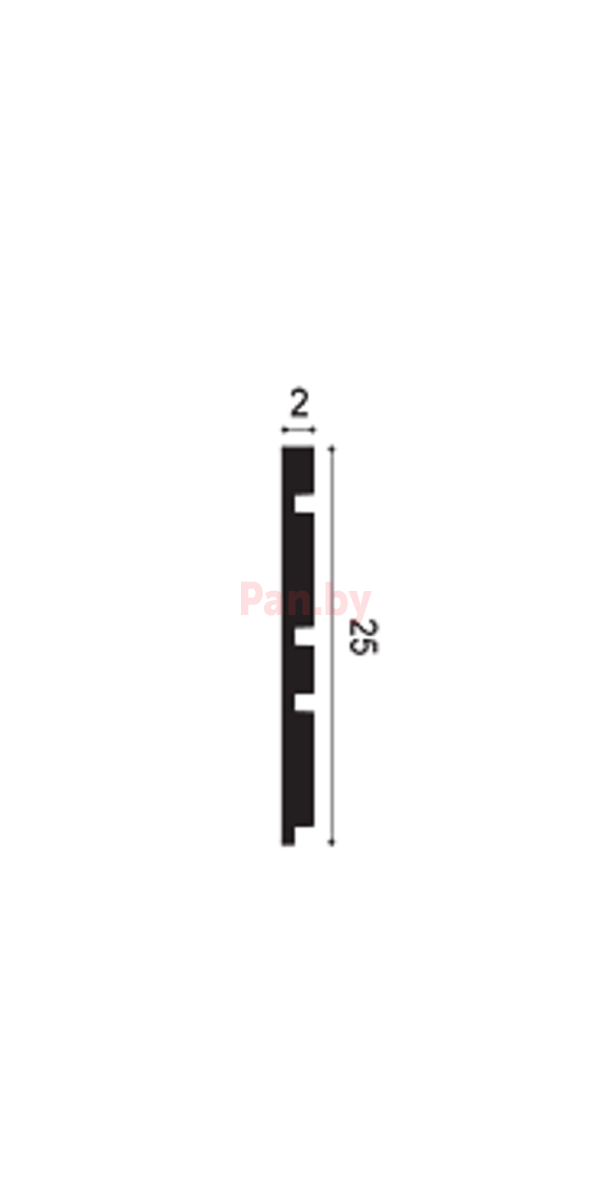 Декоративная реечная панель из полиуретана Orac Decor W119 Bar Mix 2000*250*20 мм - фото 3 - id-p204657362