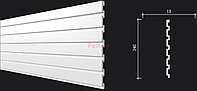 Декоративная реечная панель из дюрополимера Decor-Dizayn Белая Лепнина DD916 3000*240*13 мм