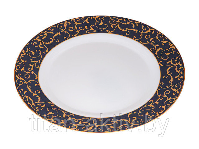 Тарелка обеденная стеклокерамическая, 275 мм, круглая, ANASSA BLUE (Анасса блю), DIVA LA OPALA (Sovr