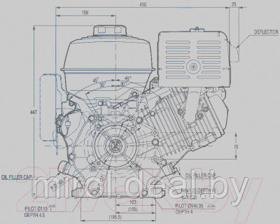 Двигатель бензиновый Asilak SL-188F-SH25 - фото 4 - id-p227216299