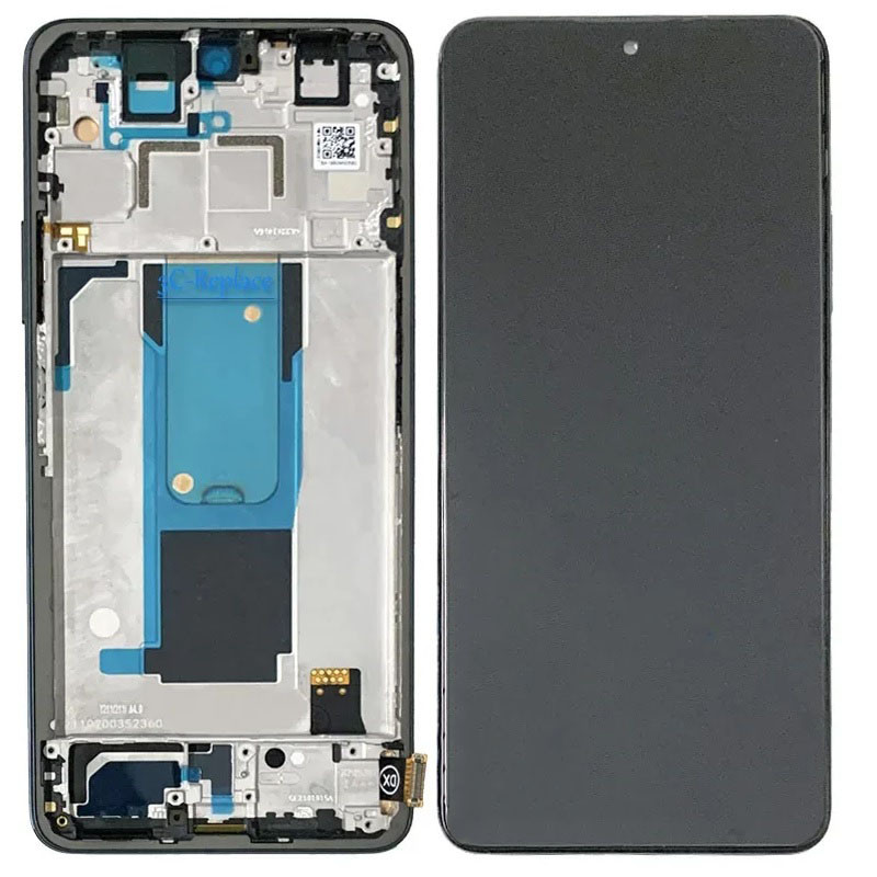 Дисплей Xiaomi Redmi Note 11 Pro Plus 5G (21091116UG) в рамке (черный) ориг 100% AMOLED - фото 1 - id-p227179244