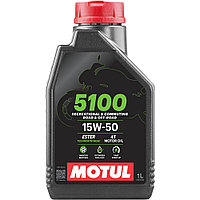 Масло моторное полусинтетика Motul 5100 15W50 4T, 1 литр