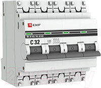 Выключатель автоматический EKF PROxima ВА 47-63 4P 32А (C) 4.5kA / mcb4763-4-32C-pro