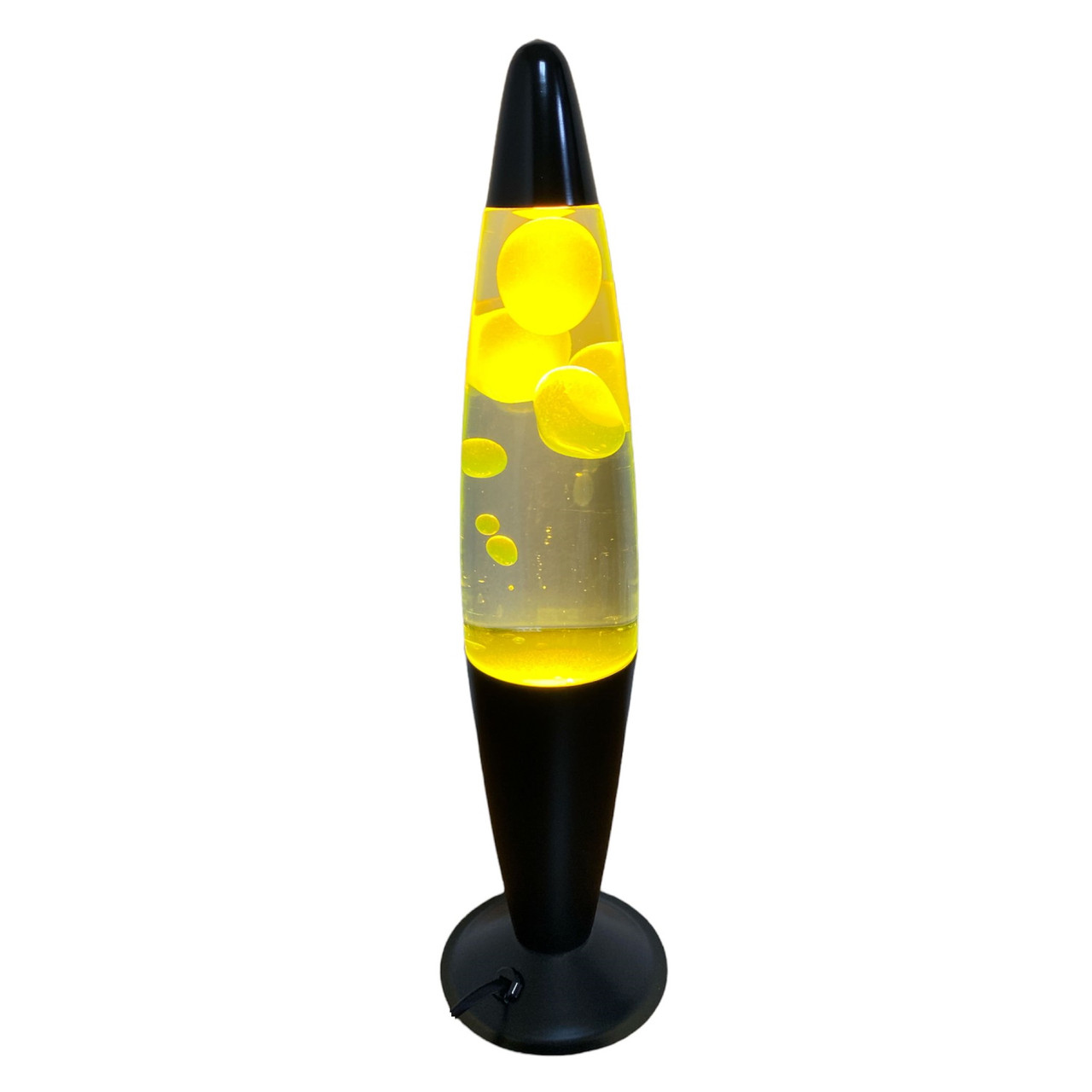 Лава лампа с воском в черном корпусе 42 см Желтая - фото 3 - id-p227222181