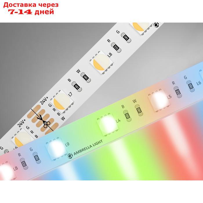 Светодиодная лента Ambrella GS4401, 5 м, IP20, 5050, 60 LED/м, 10 Вт/м, 24V, RGB с тёплым белым светом - фото 1 - id-p226870642
