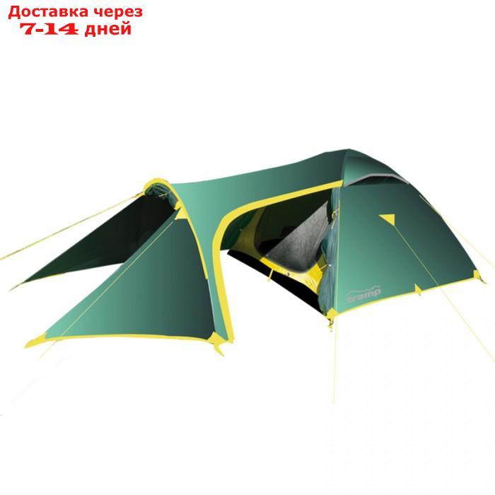 Палатка туристическая Tramp TRT-36, Tramp палатка Grot 3 (V2), зеленый - фото 1 - id-p226871703
